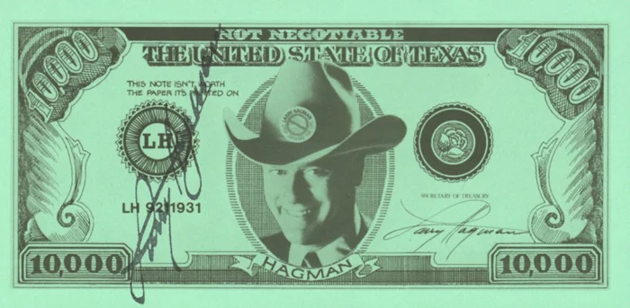 Larry Hagman autograph