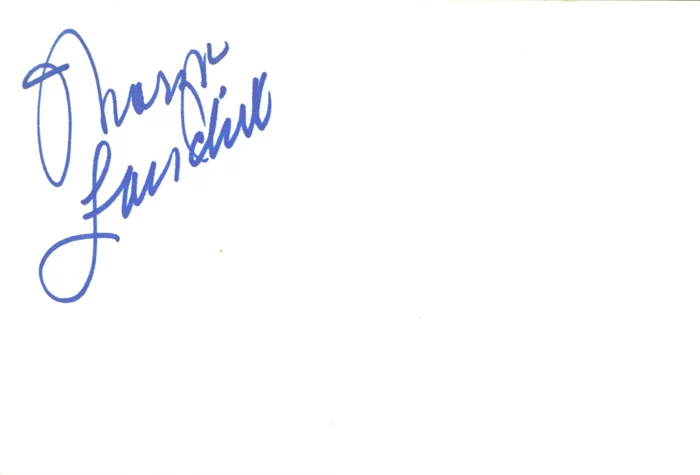 Morgan Fairchild autograph