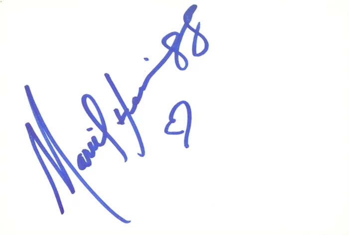 Mariel Hemingway autograph