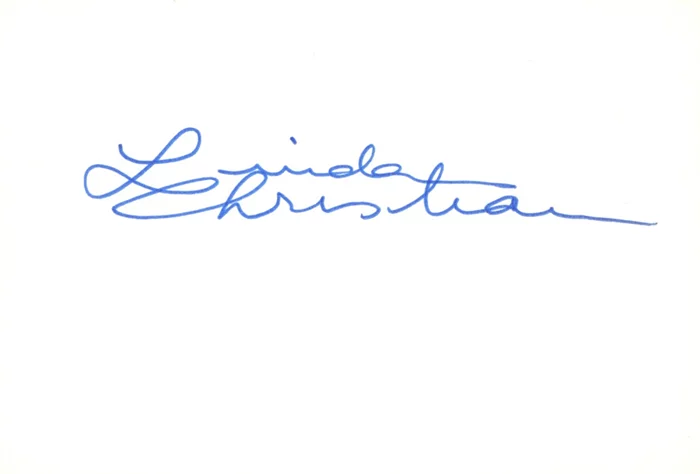 Linda Christian autograph