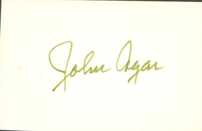 John Agar autograph