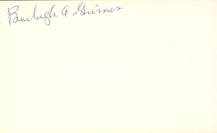 Burleigh Grimes autograph