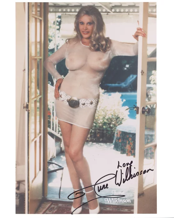 June Wilkinson autograph