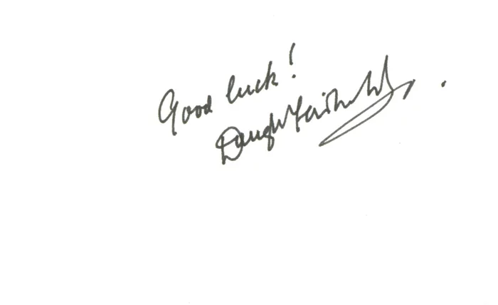 Douglas Fairbanks, Jr. autograph