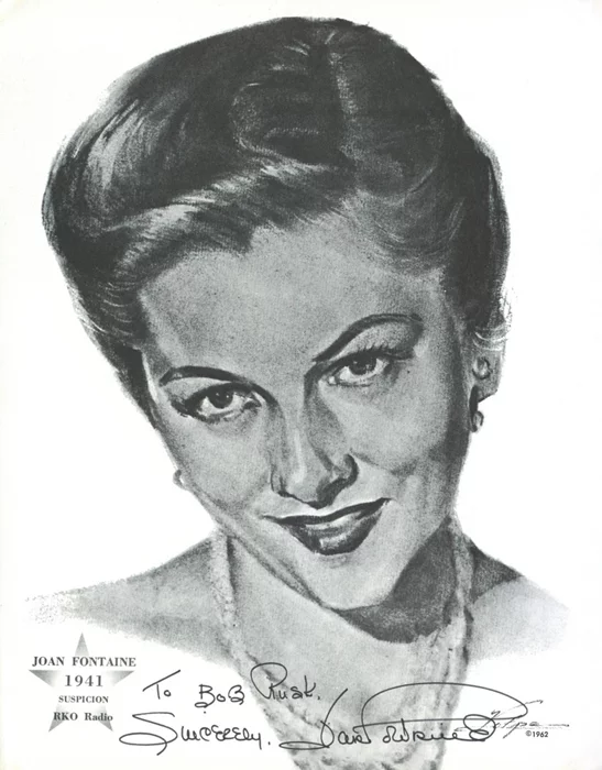 Joan Fontaine autograph