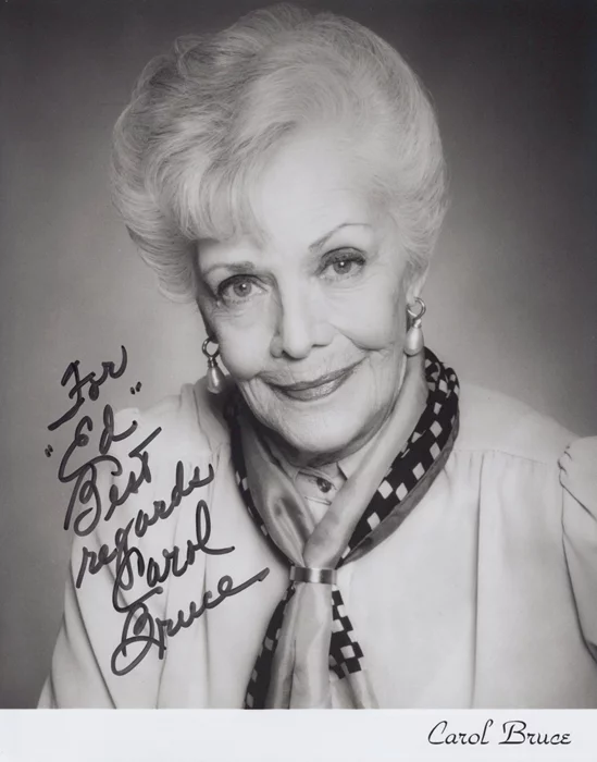 Carol Bruce autograph