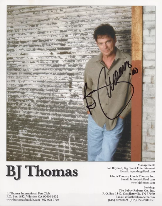 B. J. Thomas autograph
