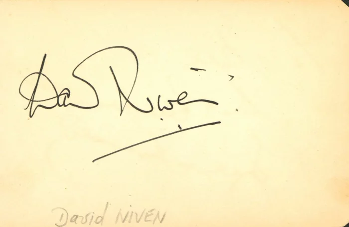 David Niven autograph
