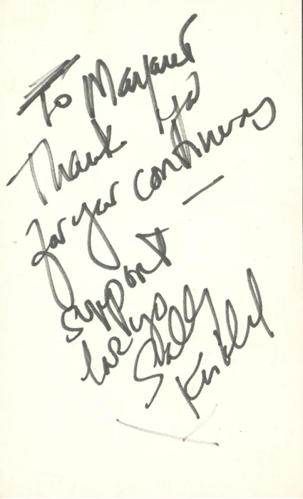 Sally Kirkland autograph