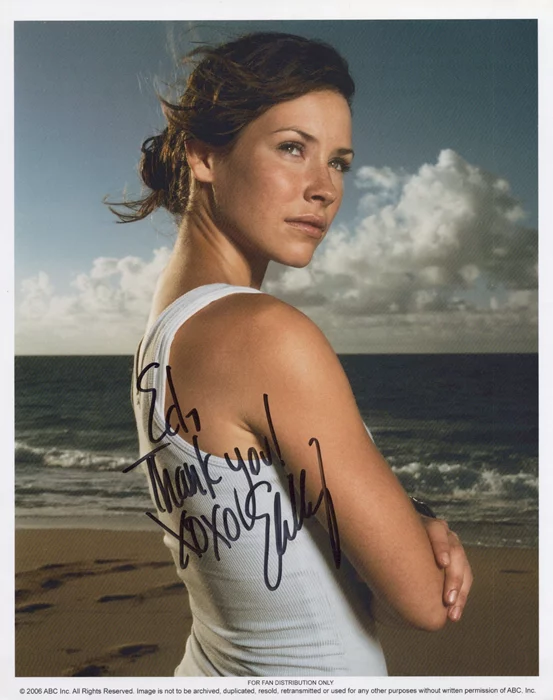 Evangeline Lilly autograph