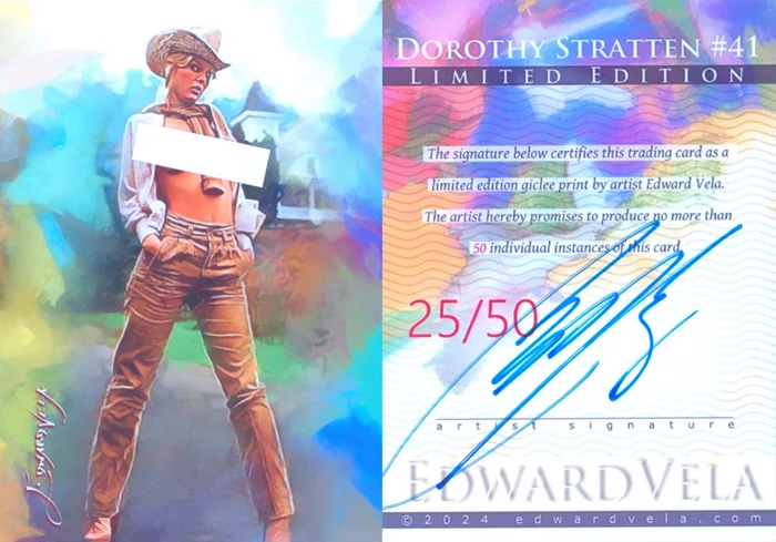 Dorothy Stratten autograph