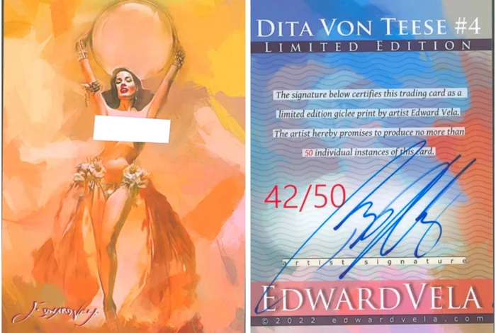 Dita Von Teese autograph