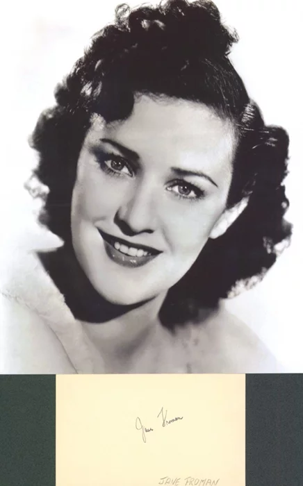 Jane Froman autograph