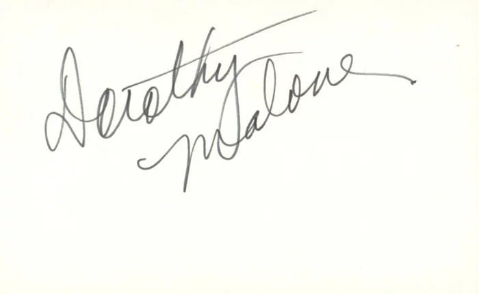 Dorothy Malone autograph
