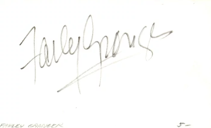 Farley Granger autograph