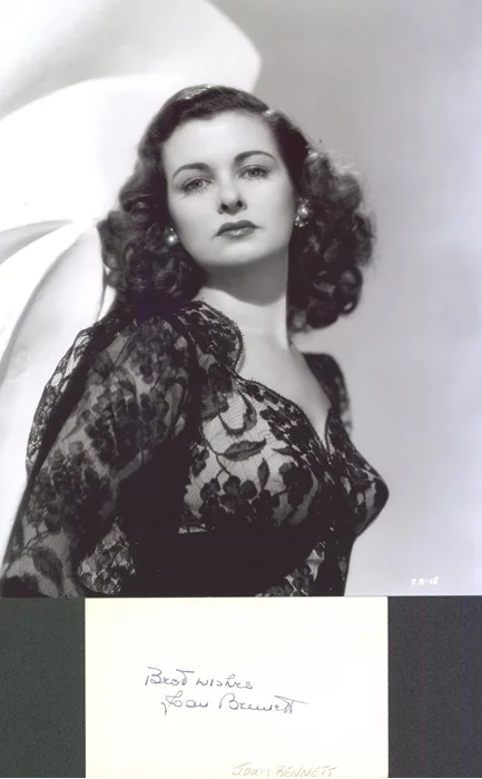 Joan Bennett autograph