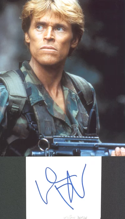 Willem DaFoe autograph
