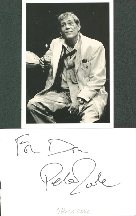 Peter O'Toole autograph