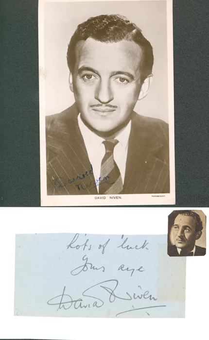 David Niven autograph