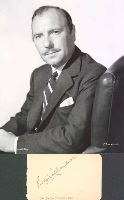 Ralph Richardson autograph