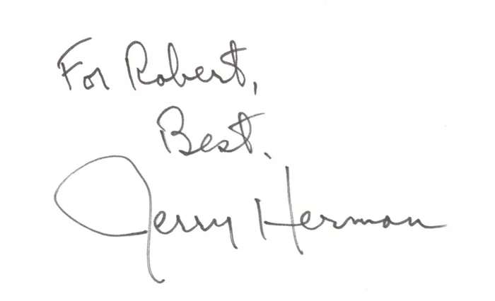 Jerry Herman autograph