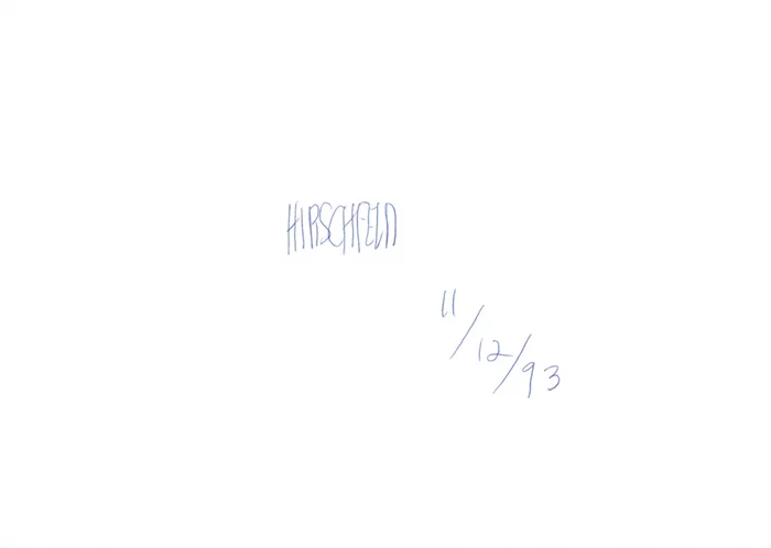Hirschfeld autograph