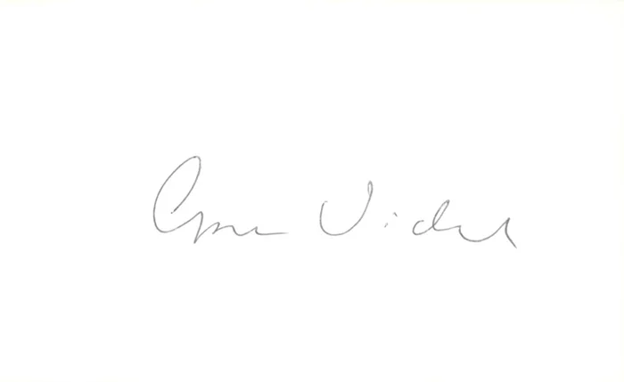 Gore Vidal autograph