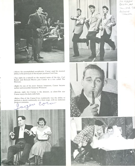 Imogene Coca autograph