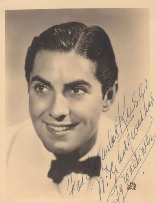 Tyrone Power autograph