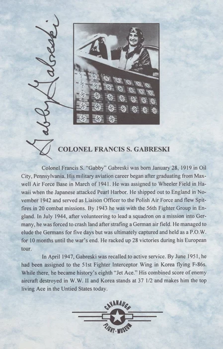 Gabby Gabreski autograph
