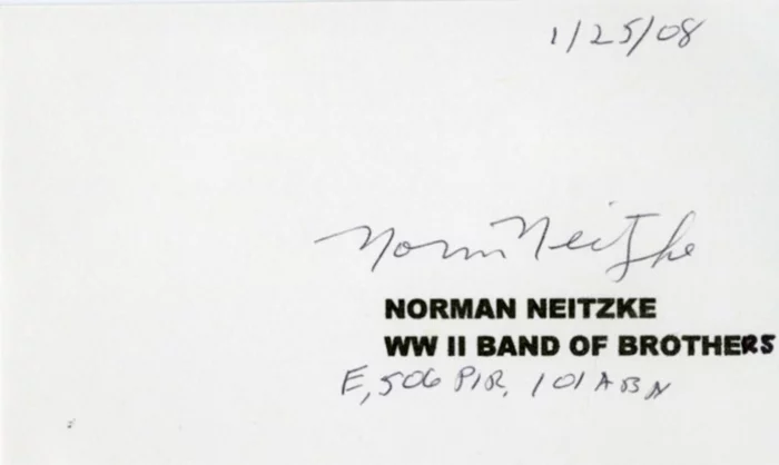 Norman Neitzke autograph
