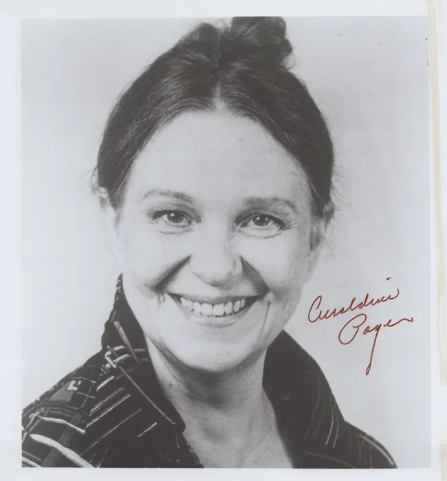 Geraldine Page autograph