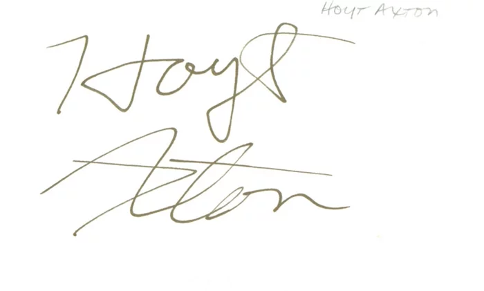 Hoyt Axton autograph