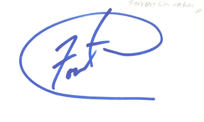 Forest Whitaker autograph