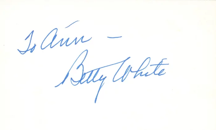 Betty White autograph