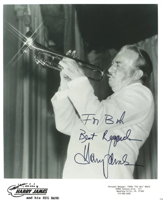 Harry James autograph