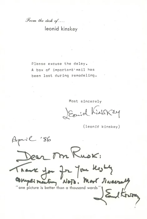 Leonid Kinskey autograph