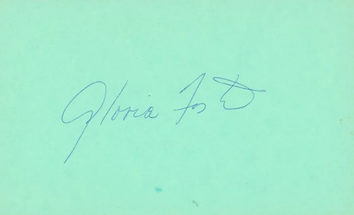 Gloria Foster autograph