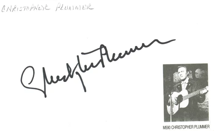 Christopher Plummer autograph