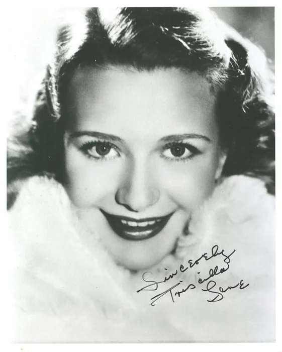 Priscilla Lane autograph