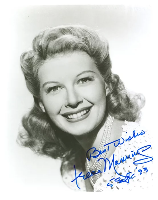 Irene Manning autograph