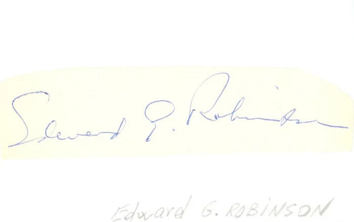 Edward G. Robinson autograph