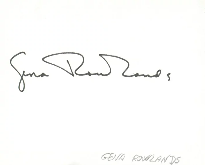 Gena Rowlands autograph