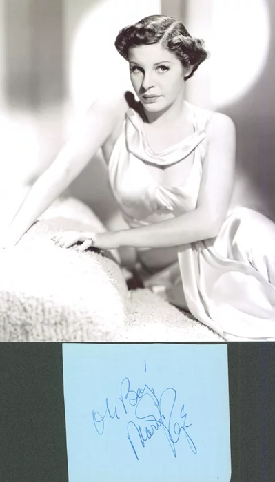 Martha Raye autograph