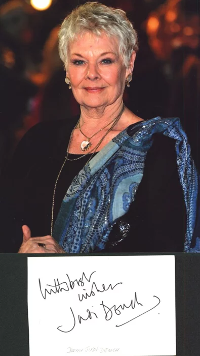 Judi Dench autograph