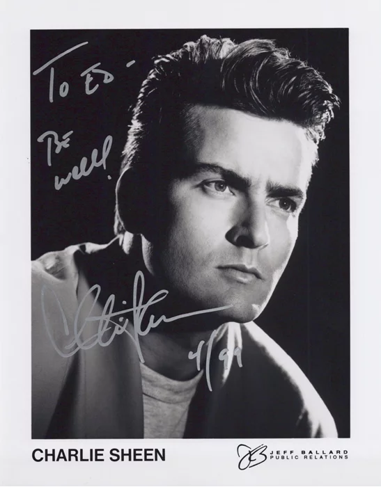 Charlie Sheen autograph
