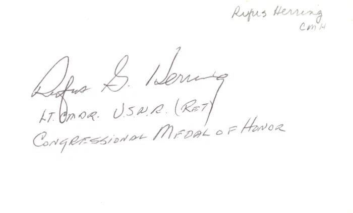 Rufus Herring autograph