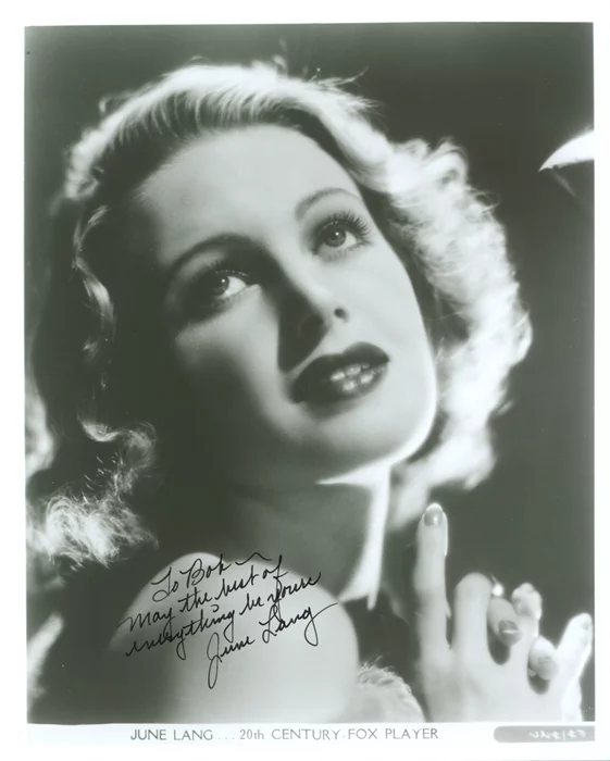 June Lang autograph