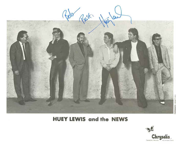 Huey Lewis autograph