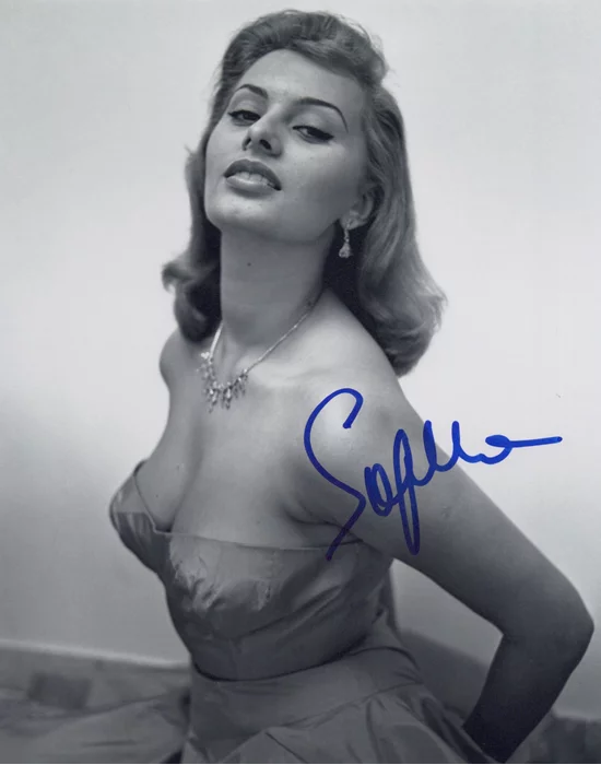 Sophia Loren autograph